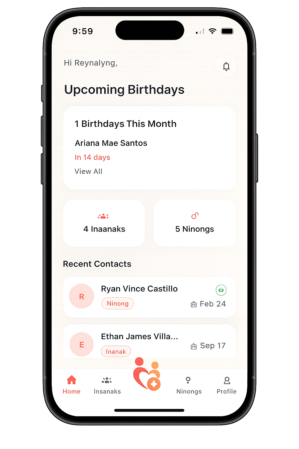 InaanApp home screen preview